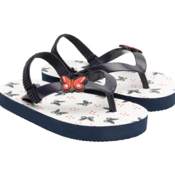Slippers met print en badge vlinders voor baby meisje