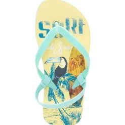 Slippers met toucan- en surfprint jongens