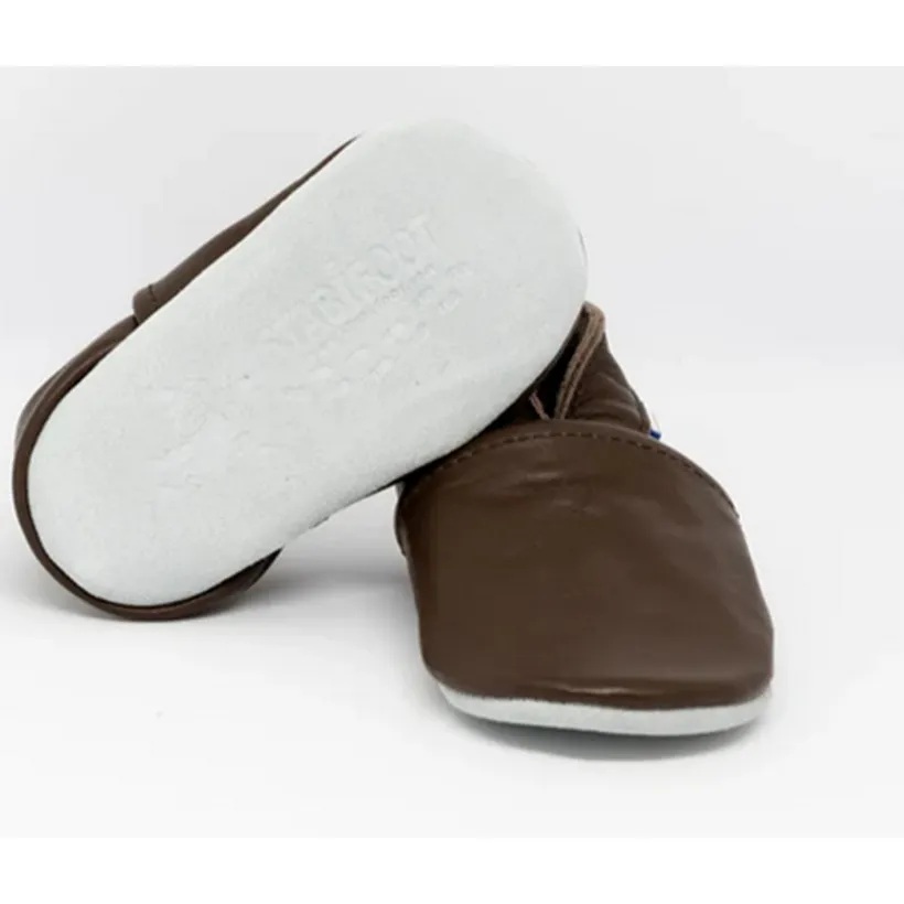 Slofjes Babysoft 12-18M leder Brown