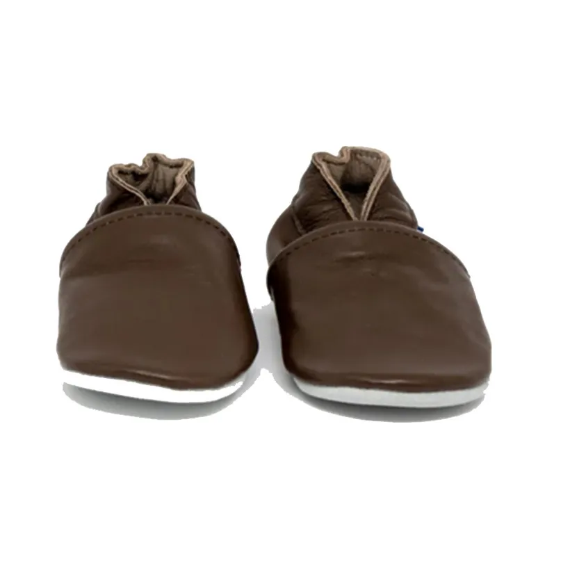 Slofjes Babysoft 3-6M leder Brown