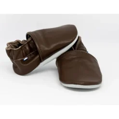 Slofjes Babysoft 0-3M leder Brown