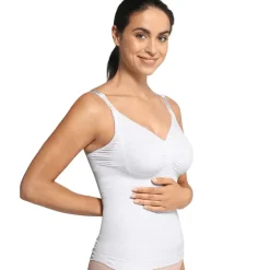 S - Naadloze voedingstop met shapewear - Wit