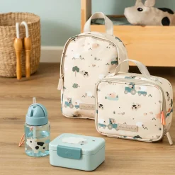 Snackbox met snackprikkers Tiny Farm Blauw