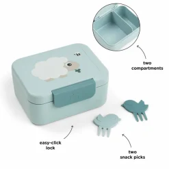 Snackbox met snackprikkers Tiny Farm Blauw
