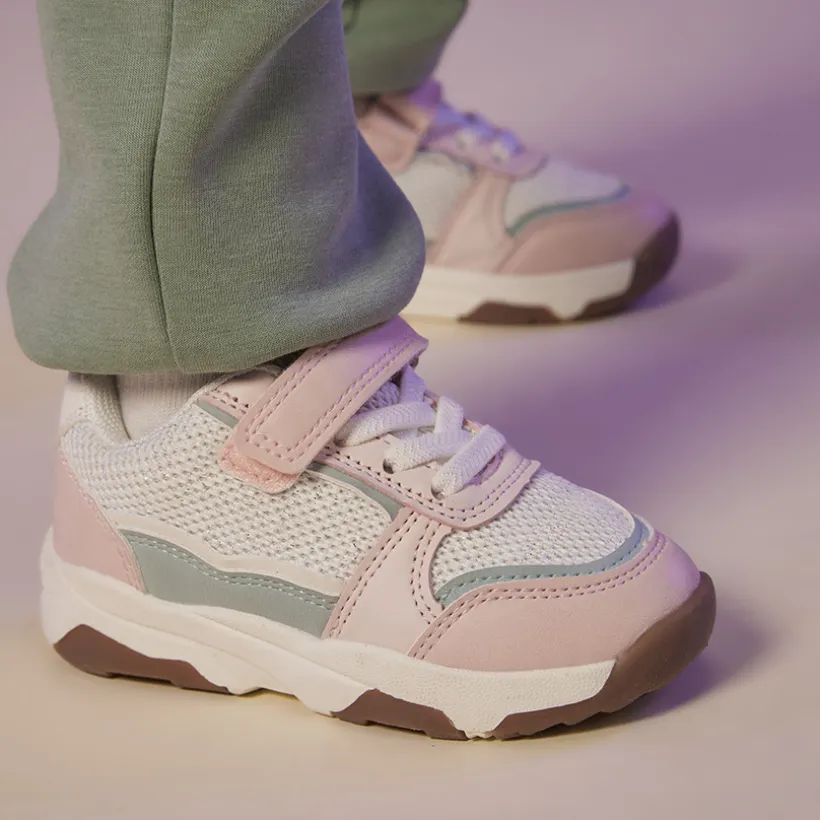 Sneakers in mesh met inzetstukken voor baby meisjes