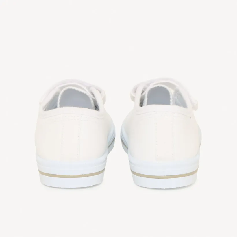 Sneakers lage van stof met veters + klittenband voor jongen