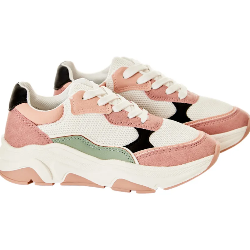 Sneakers met contrasterende inzetstukken meisjes