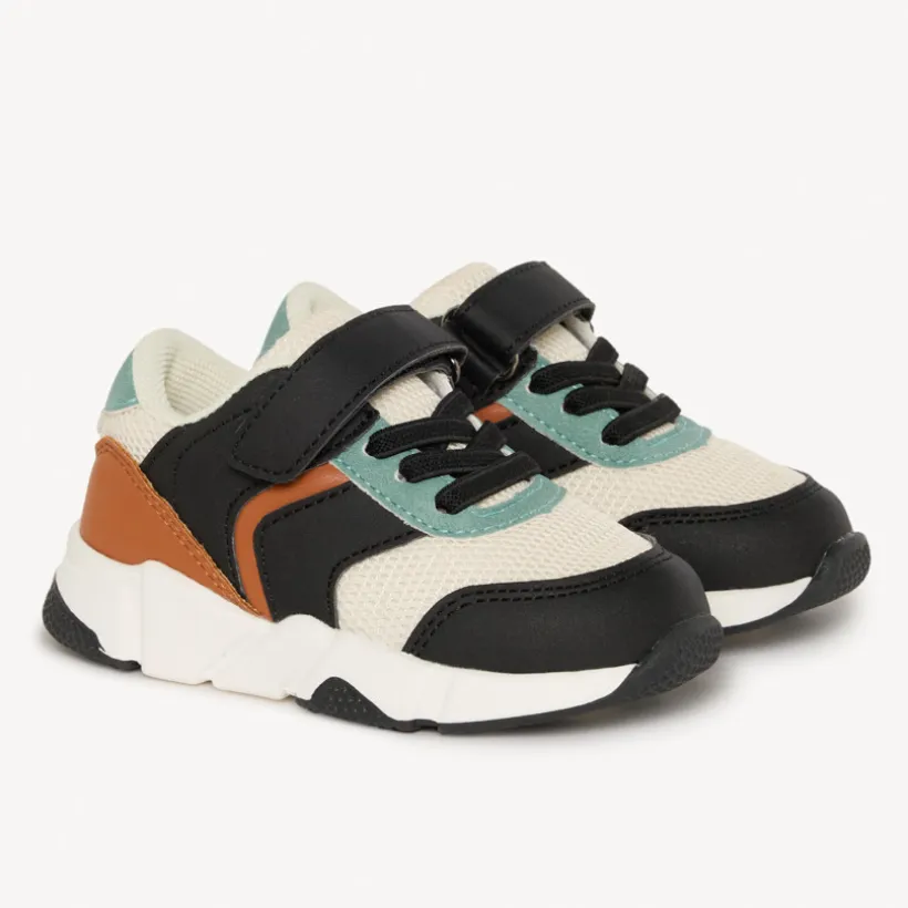 Sneakers met contrasterende inzetstukken voor baby jongen