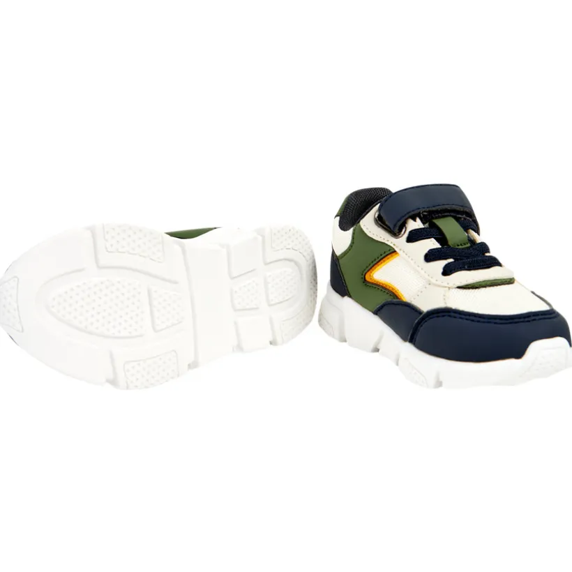 Sneakers met contrasterende inzetstukken voor babyjongen