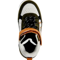 Sneakers met gekleurde inzetstukken en velcro voor baby jongen