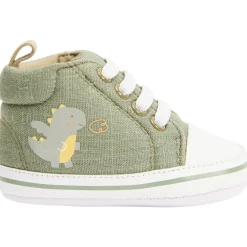 Sneakers met hoge schacht in stof met drakenprint voor babyjongen