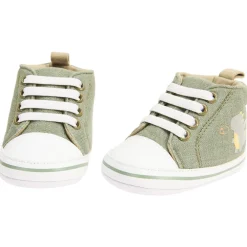 Sneakers met hoge schacht in stof met drakenprint voor babyjongen