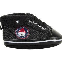 Sneakers met omgeslagen rand in gebreid effect voor babyjongen