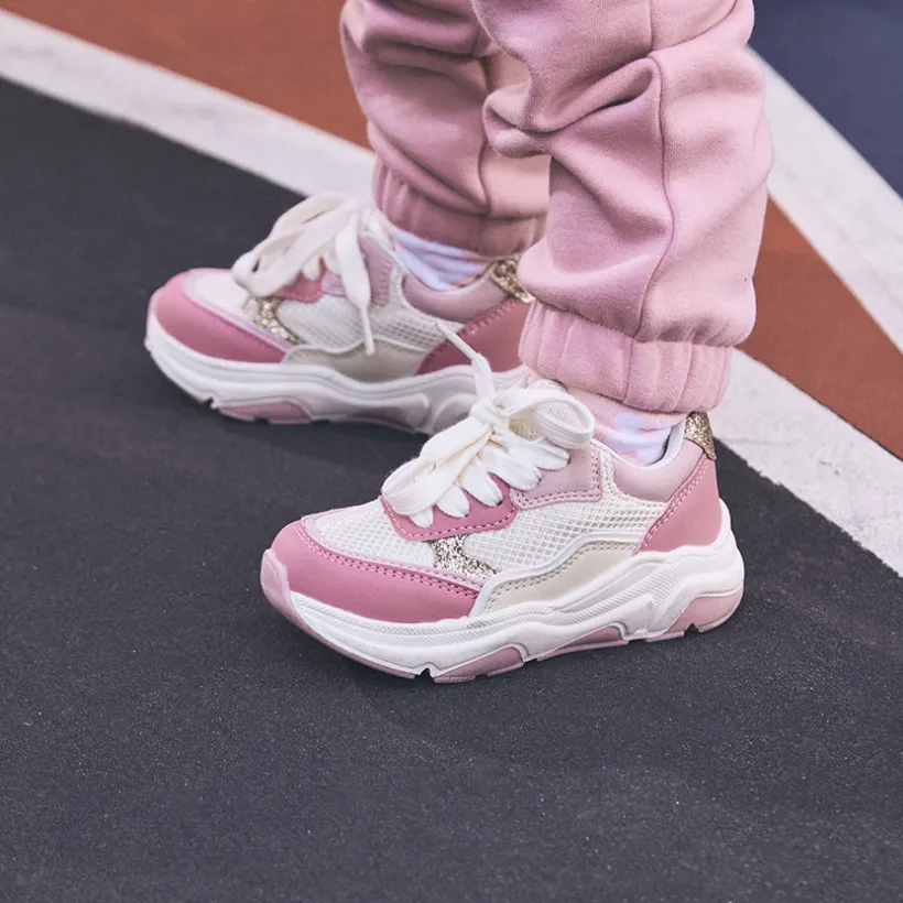 Sneakers met pailletteninzetstukken voor babymeisje
