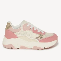 Sneakers met roze pailletteninzetstukken meisjes