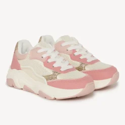 Sneakers met roze pailletteninzetstukken meisjes