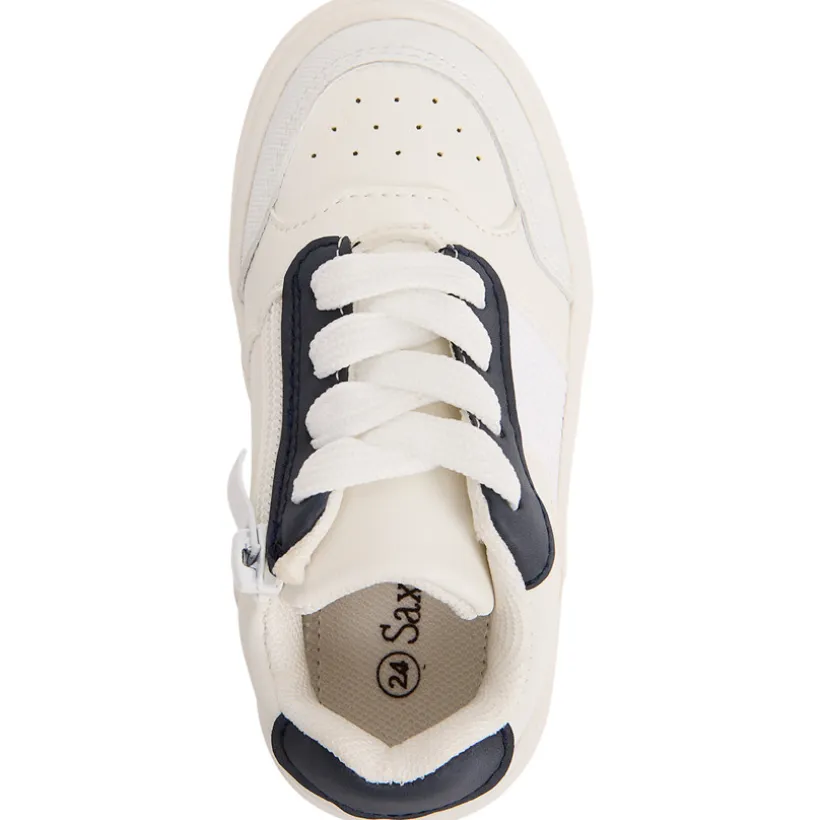 Sneakers met veters en rits + inzetten voor jongen