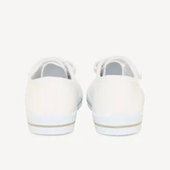 Sneakers witte stof met klittenband voor jongen