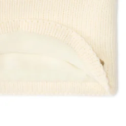 Snood gebreid met fleecevoering, effen kleur, hart geborduurd voor babymeisje