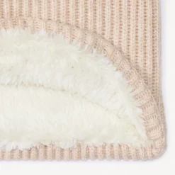 snood in effen geribbelde tricot met sherpavoering meisjes