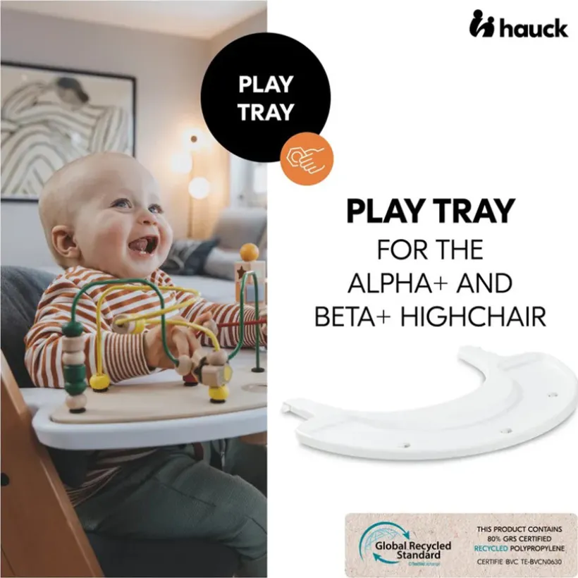 Speelblad Play Tray voor kinderstoel Alpha+ wit