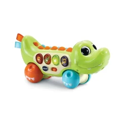 Speelgoed Rouli croco rigolo met rollende krokodil en 4 verlichte knoppen voor muzikale ontdekking vanaf 6 maanden