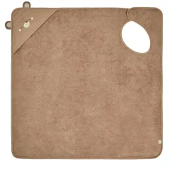 Speelse badcape en schort 2 in 1 Bruine Beer