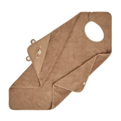 Speelse badcape en schort 2 in 1 Bruine Beer