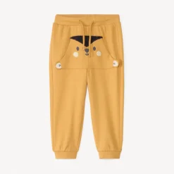 Speelse joggingbroek van fleece voor babyjongen