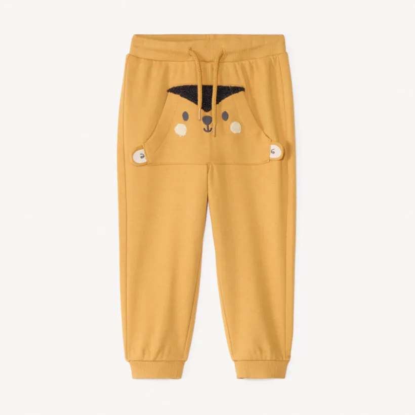 Speelse joggingbroek van fleece voor babyjongen