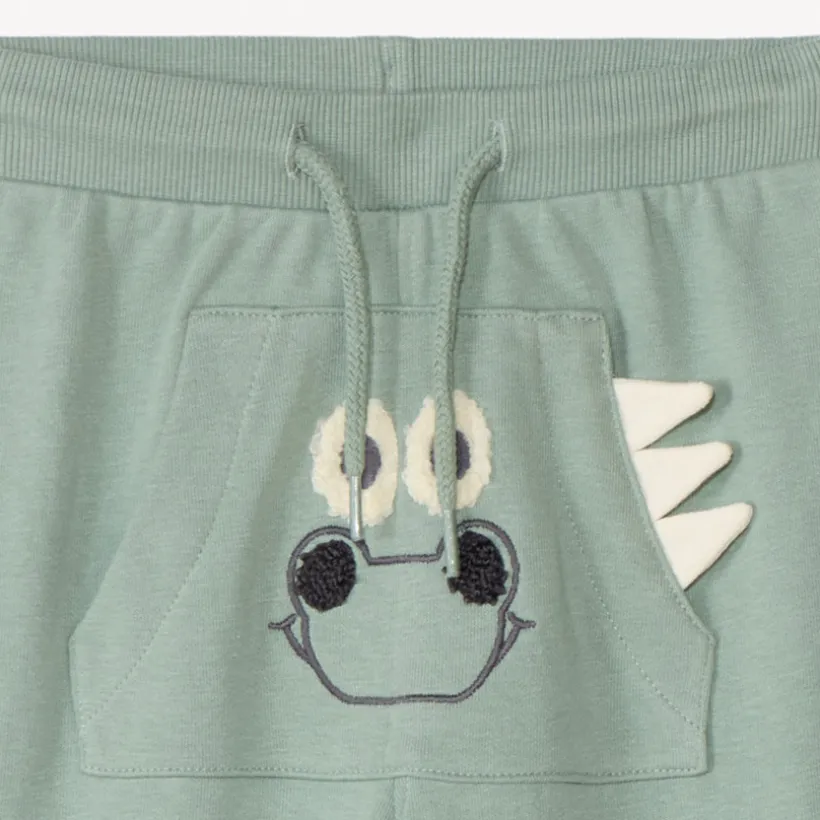 Speelse joggingbroek van fleece voor babyjongen