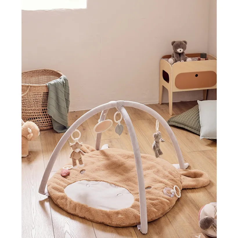 Speeltapijt Koe Fluffy Beige