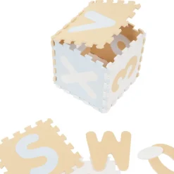 Speeltapijt van schuim met letters en cijfers - Beige