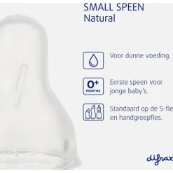 Speen siliconen Natural Small 2stks