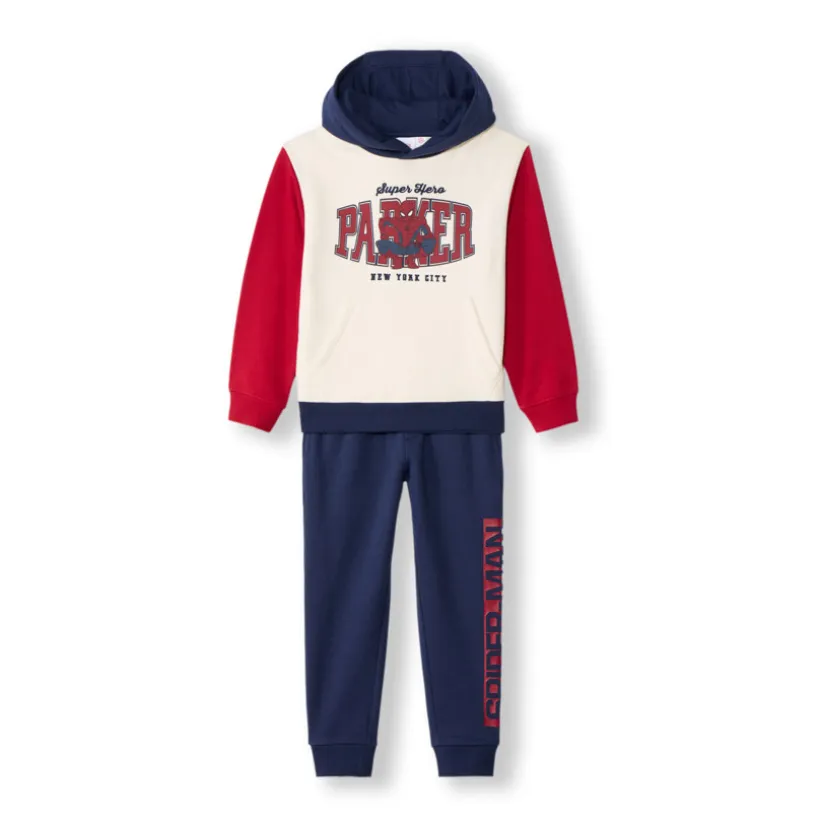 Spider-Man Marvel joggingensemble jongens in fleece met kap en print