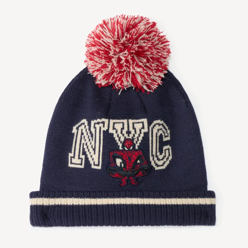 Spiderman Marvel jongens muts met pompon
