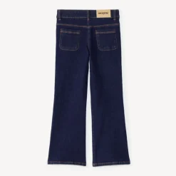 Spijkerbroek voor meisjes in effen flare-model