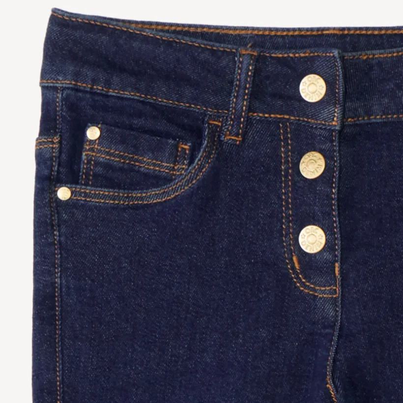 Spijkerbroek voor meisjes in effen flare-model
