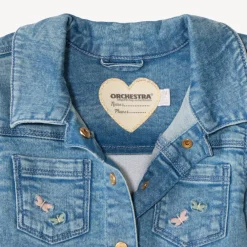 Spijkerjas met borduursel voor babymeisjes