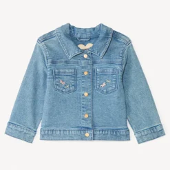 Spijkerjas met borduursel voor babymeisjes