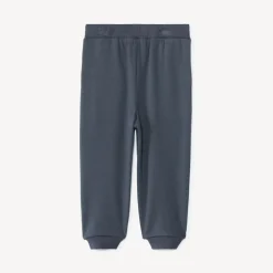 Sportbroek in fleece met sherpa voering voor babyjongens zwart