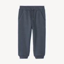 Sportbroek in fleece met sherpa voering voor babyjongens zwart