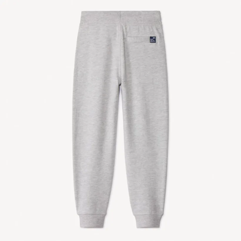 Sportbroek van fleece in effen grijs jongens