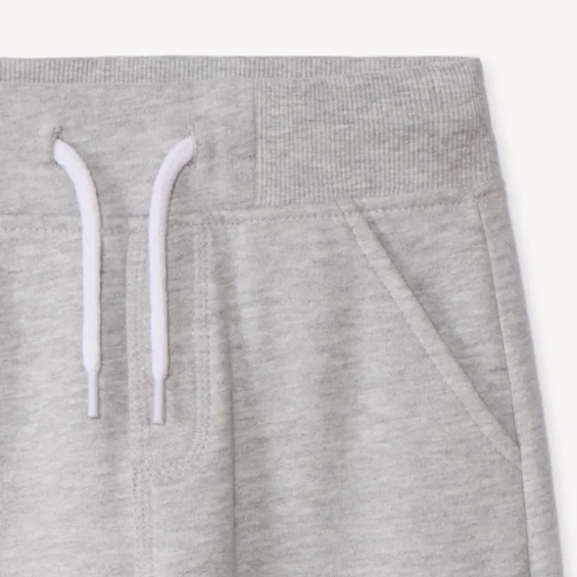 Sportbroek van fleece in effen grijs jongens