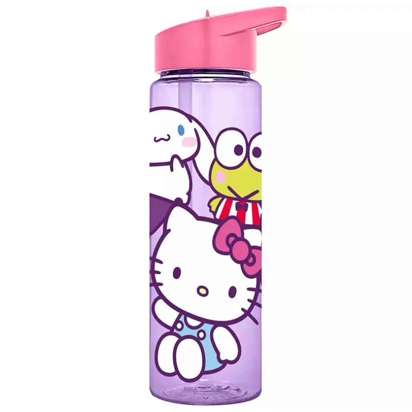 Sportdrinkfles met rietje 600ml Hello Kitty & Friends