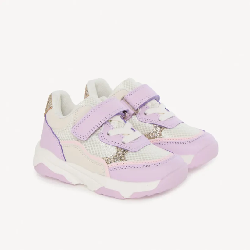 Sportieve mesh sneakers met glitters voor meisjesbaby's