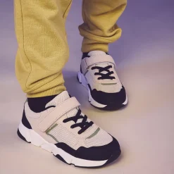 Sportieve sneakers in mesh met inzetstukken jongens