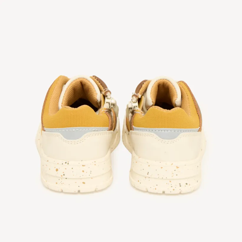 Sportieve sneakers jongens met veters en rits