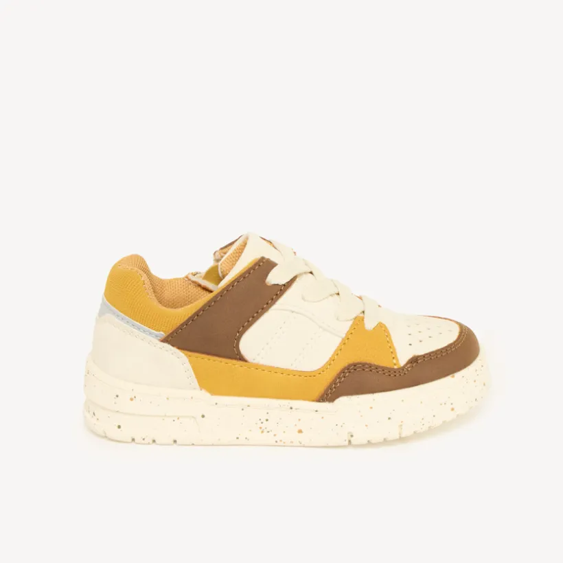 Sportieve sneakers jongens met veters en rits