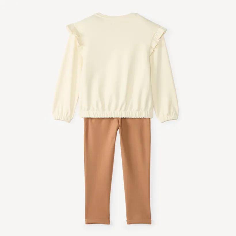 Sportset voor meisjes met pailletten en glitters